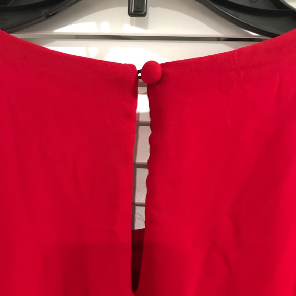 MSK sleeveless sheath with sheer, tiered overlay. - Picture 7 of 16